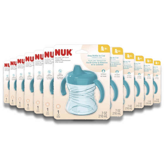 NUK - Acrylic Fun Grips Soft Spout Trainer Cup - 7 Oz - 12 Pack | NUK - Baby