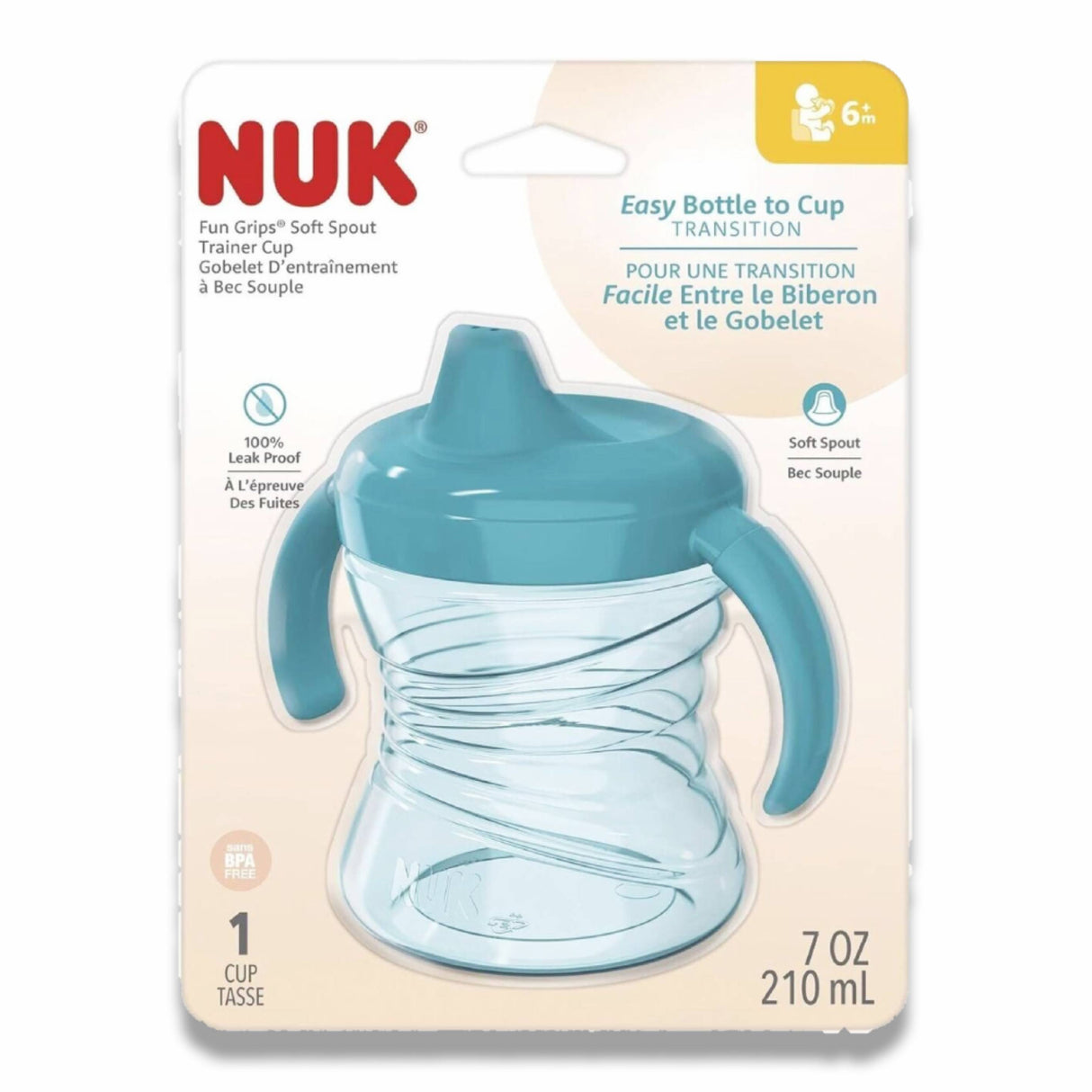 NUK - Acrylic Fun Grips Soft Spout Trainer Cup - 7 Oz - 12 Pack