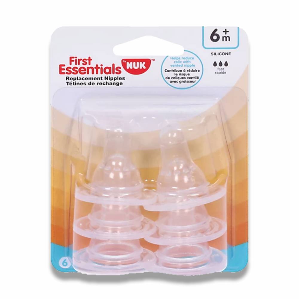 NUK - First Essentials Replacement Nipples - 6 Count - 24 Pack