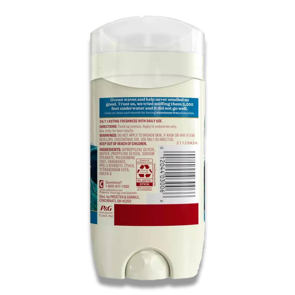 Old Spice - Fresh Collection Deodorant Deep Sea Ocean Elements - 3 Oz - 12 Pack