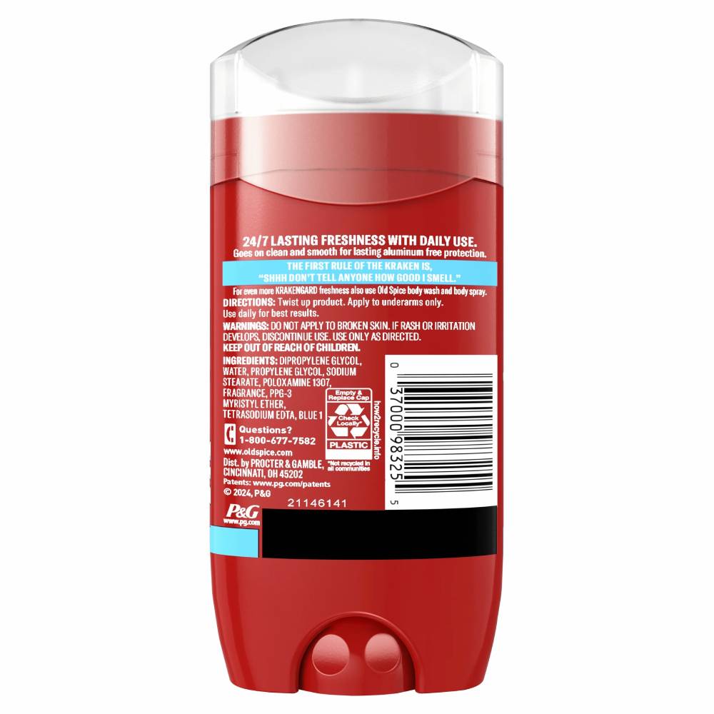 Old Spice - Wild Collection, Antiperspirant & Deodorant, Krakengard - 3.0 Oz - 12 Pack