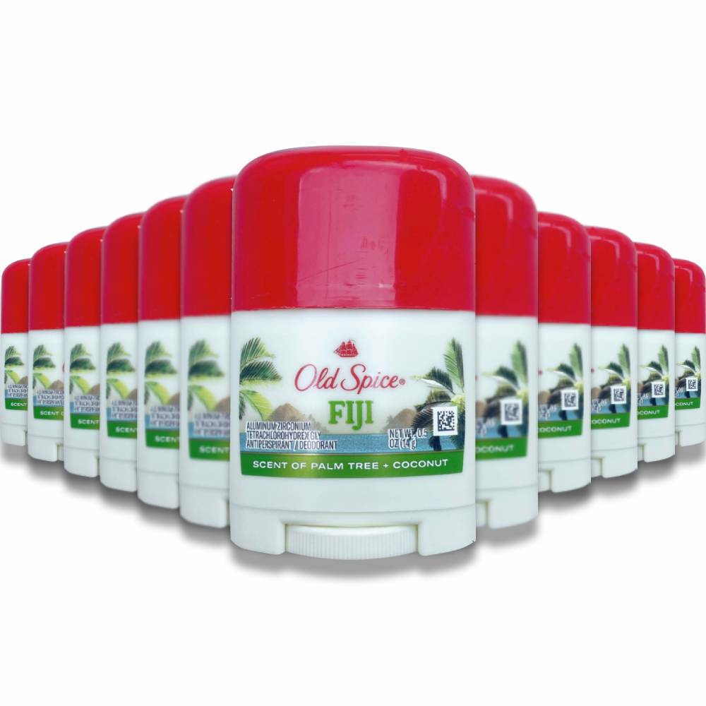 Old Spice -  Fiji Antiperspirant Deodorant for Men, Trial Size, Lavender/Coconut Scent - 0.5 Oz - 24 Pack