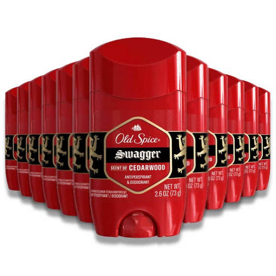 Old Spice - Antiperspirant and Deodorant for Men, Red Zone Collection, Swagger - 2.6 Oz - 12 Pack - Old Spice Antiperspira...