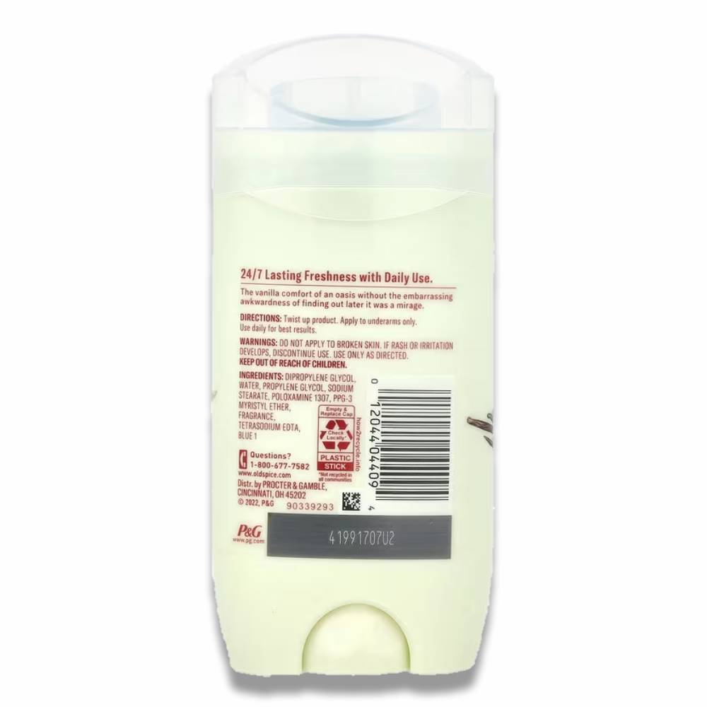 Old Spice - Deodorant for Men Oasis with Vanilla Notes Scent - 3 Oz - 12 Pack