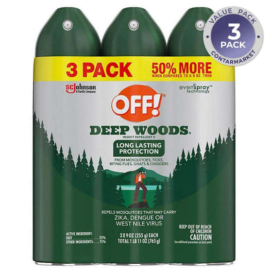 OFF! Deep Woods Insect Repellent - 9 Oz - 3 Pack | OFF! - Household Pack
