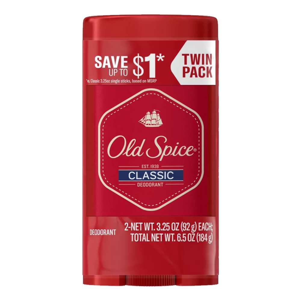 Old Spice - Anti-Perspirant & Deodorant, Classic Original Twin Pack - 3.25 oz - 6 Pack
