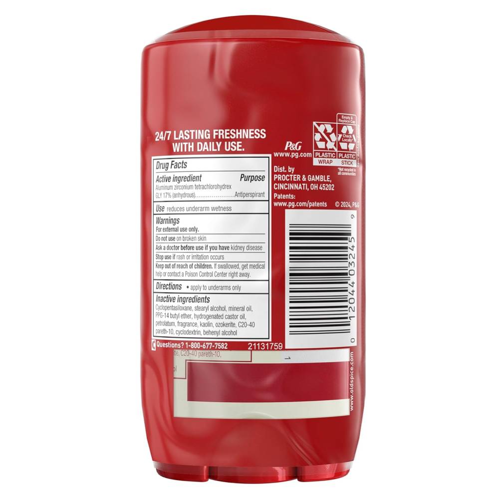 Old Spice -  Invisible Solid Antiperspirant Deodorant for Men, Deep Sea Scent - Twin Pack - 2.6 Oz - 6 Pack