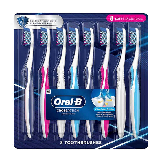 Oral-B - Cross Action Manual Toothbrushes - 8 Pack | Oral-B - Oral Care