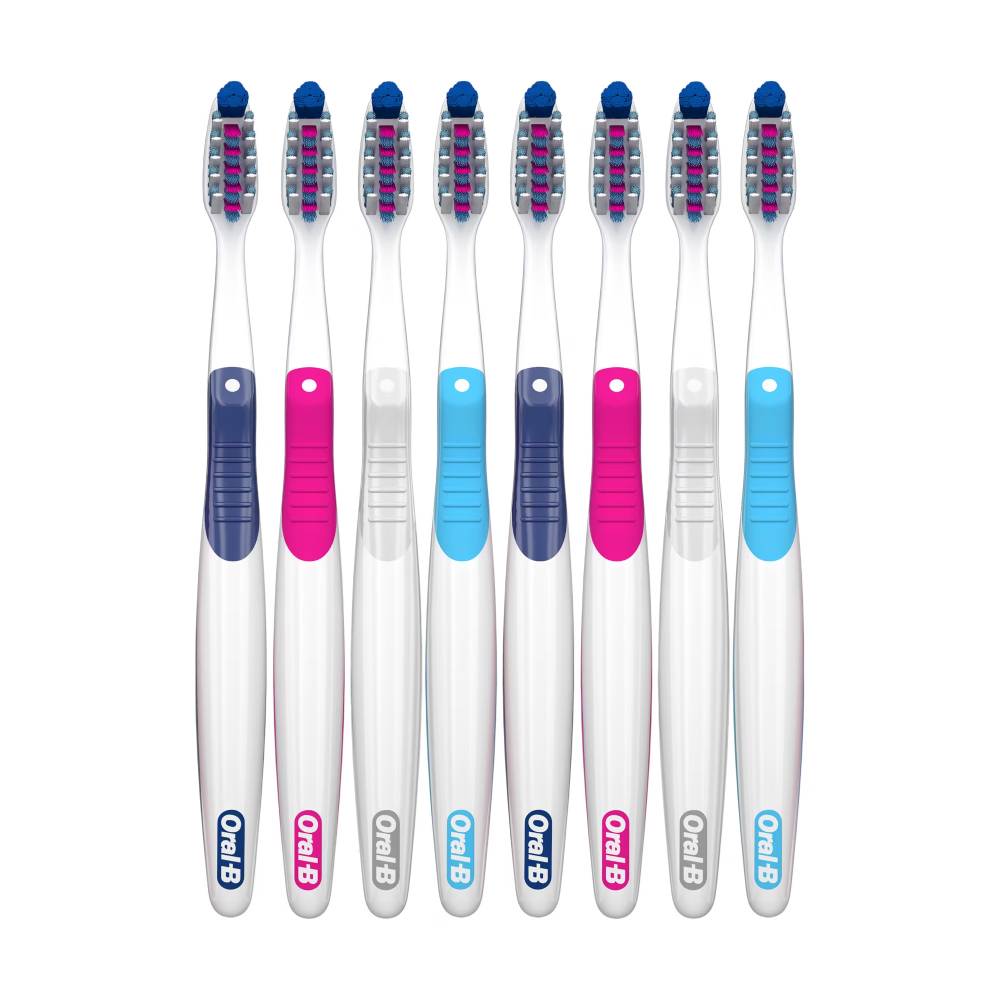 Oral-B - Cross Action Manual Toothbrushes, Soft - 8 Pack