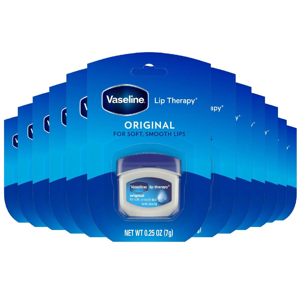 Vaseline Lip Therapy Fragrance free Original 0.25 oz -32 Pack - Travel Size