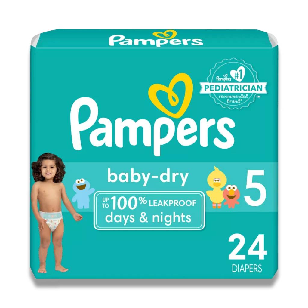 Pampers - Baby Dry Diapers, Size 5 - 24 Ct - 4 Pack