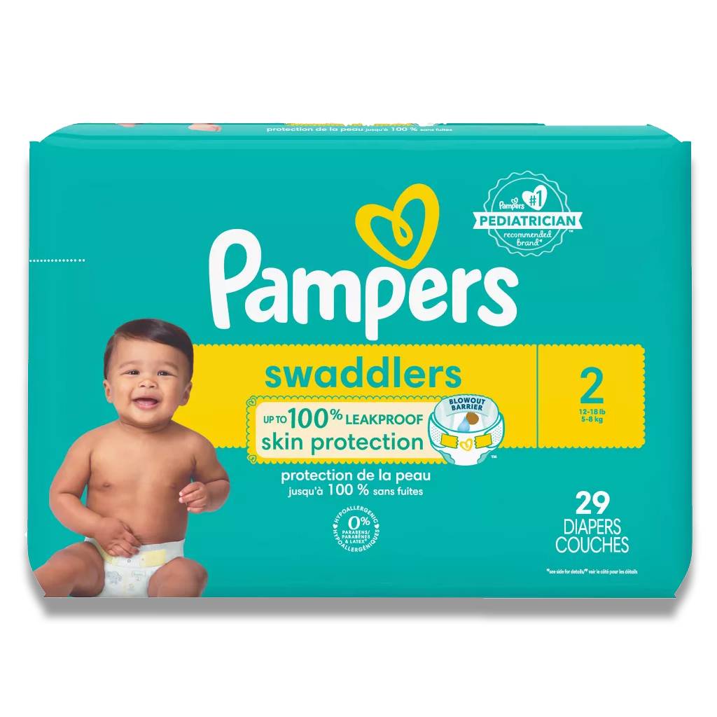 Pampers - Swaddlers Diapers, Size 2 - 29 Ct - 4 Pack
