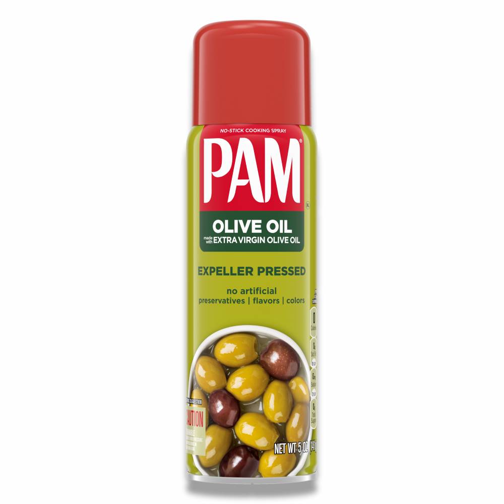 PAM - No-Stick Cooking Spray, Olive Oil, Made With Extra Virgin Olive Oil - 5 Oz - 12 Pack