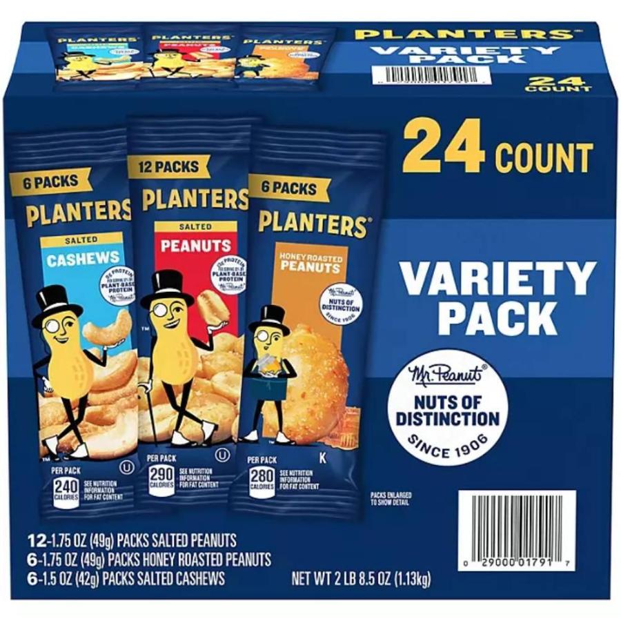 Planters Nuts - Cashews and Peanuts Variety - 40.5 Oz - 24 Ct