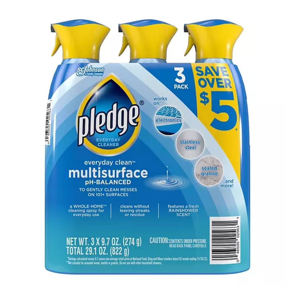 Pledge - Multisurface Cleaner, Rainshower - 3 Ct - 29 Oz