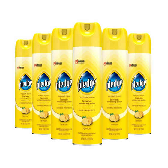 Pledge - Multisurface Enhancing Polish Spray - Lemon - 9.7 Oz - 6 Pack | Pledge - member5%