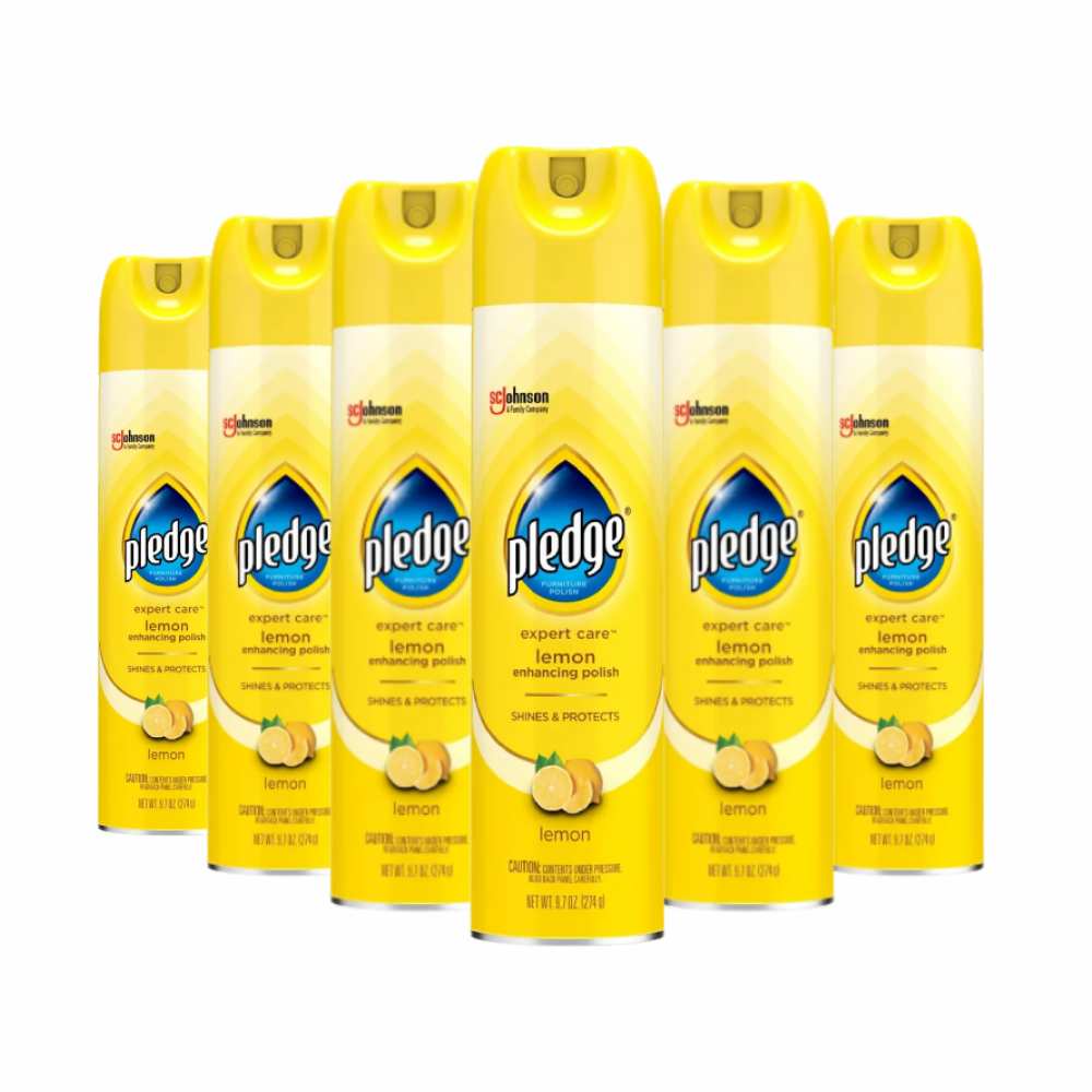 Pledge - Multisurface Enhancing Polish Spray - Lemon - 9.7 Oz - 6 Pack