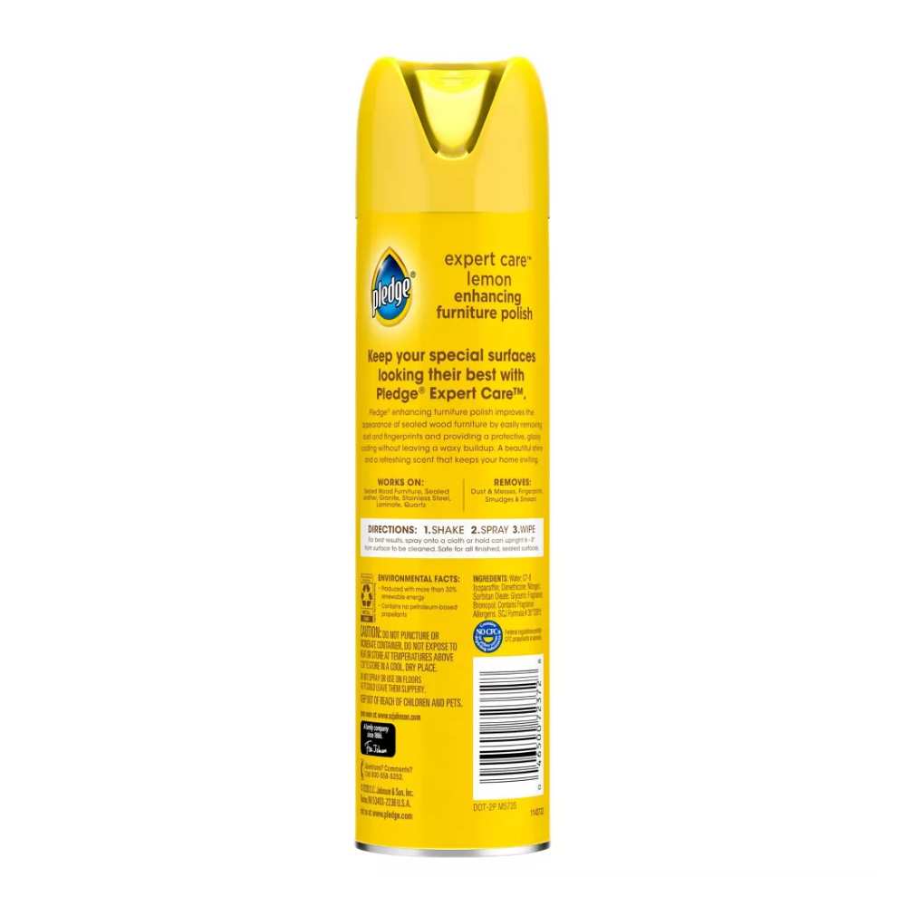 Pledge - Multisurface Enhancing Polish Spray - Lemon - 9.7 Oz - 6 Pack