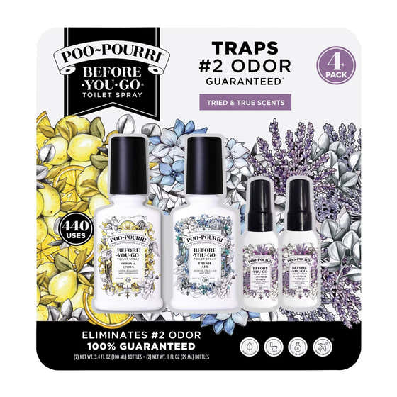Poo Pourri - Tried and True - 2 of 3.4 oz &  2 of 1 oz - 4 Count | Poo-Pourri - Household Pack