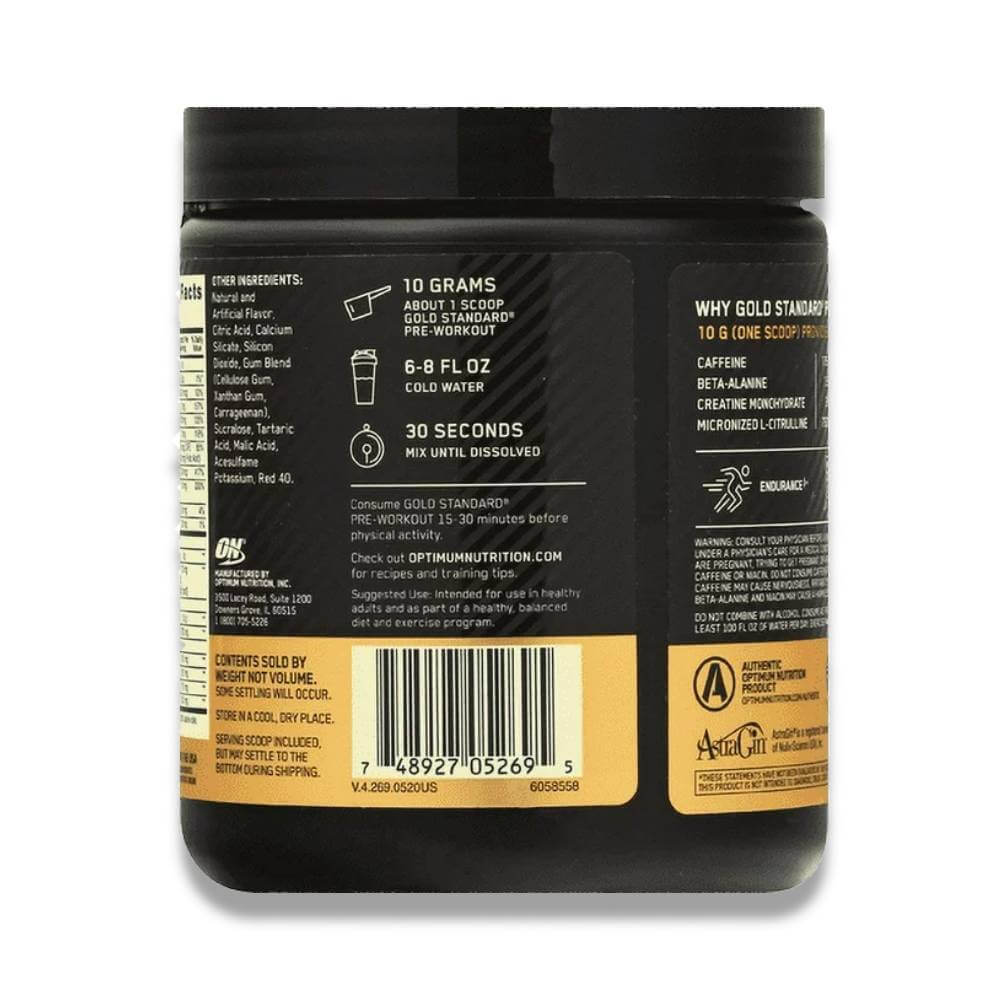Optimum Nutrition Gold Standard Pre-Workout - Fruit Punch - 6 Pack Contarmarket