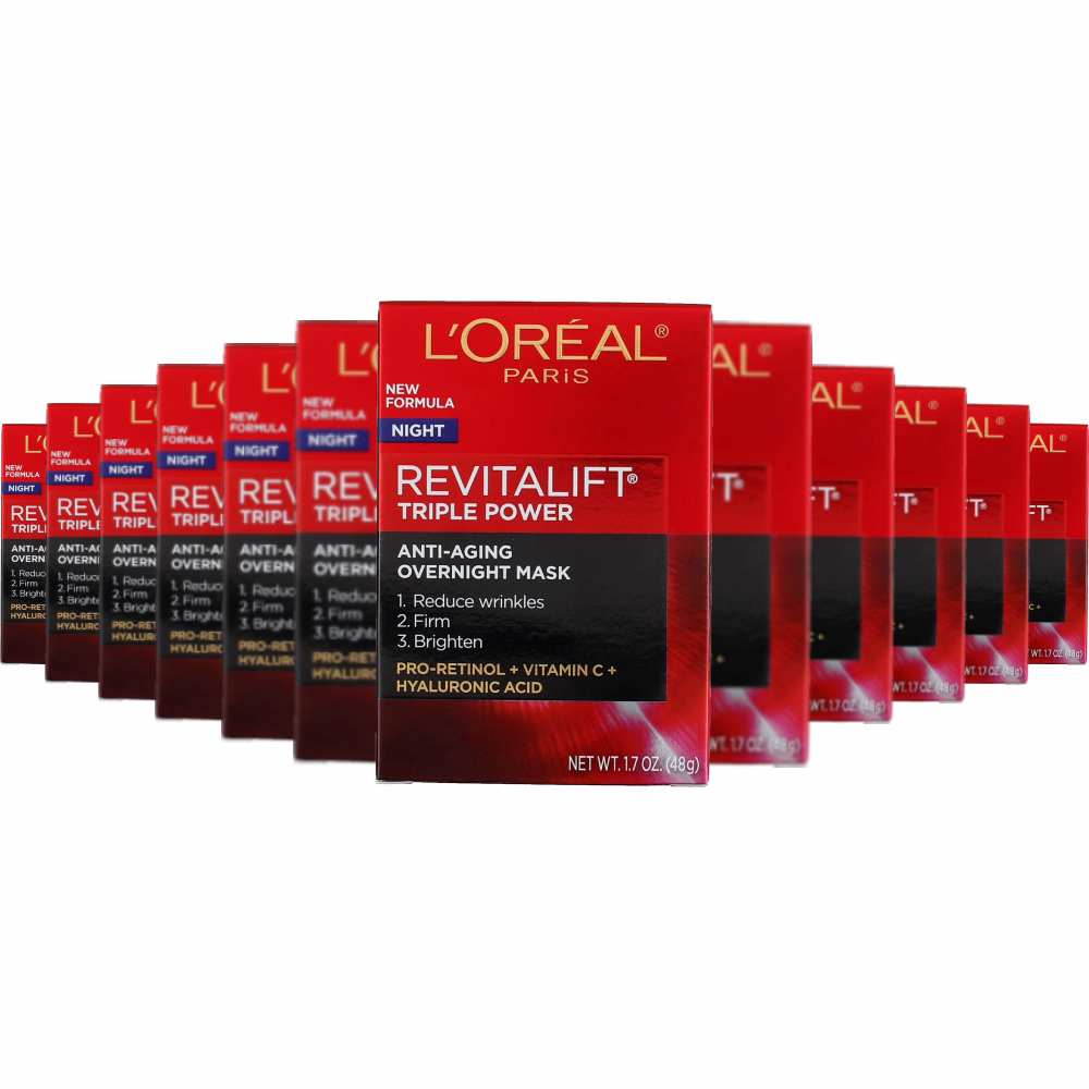 L'Oreal Paris - Paris Revitalift Triple Strength Intensive Overnight Mask - 1.7 Oz - 24 Pack