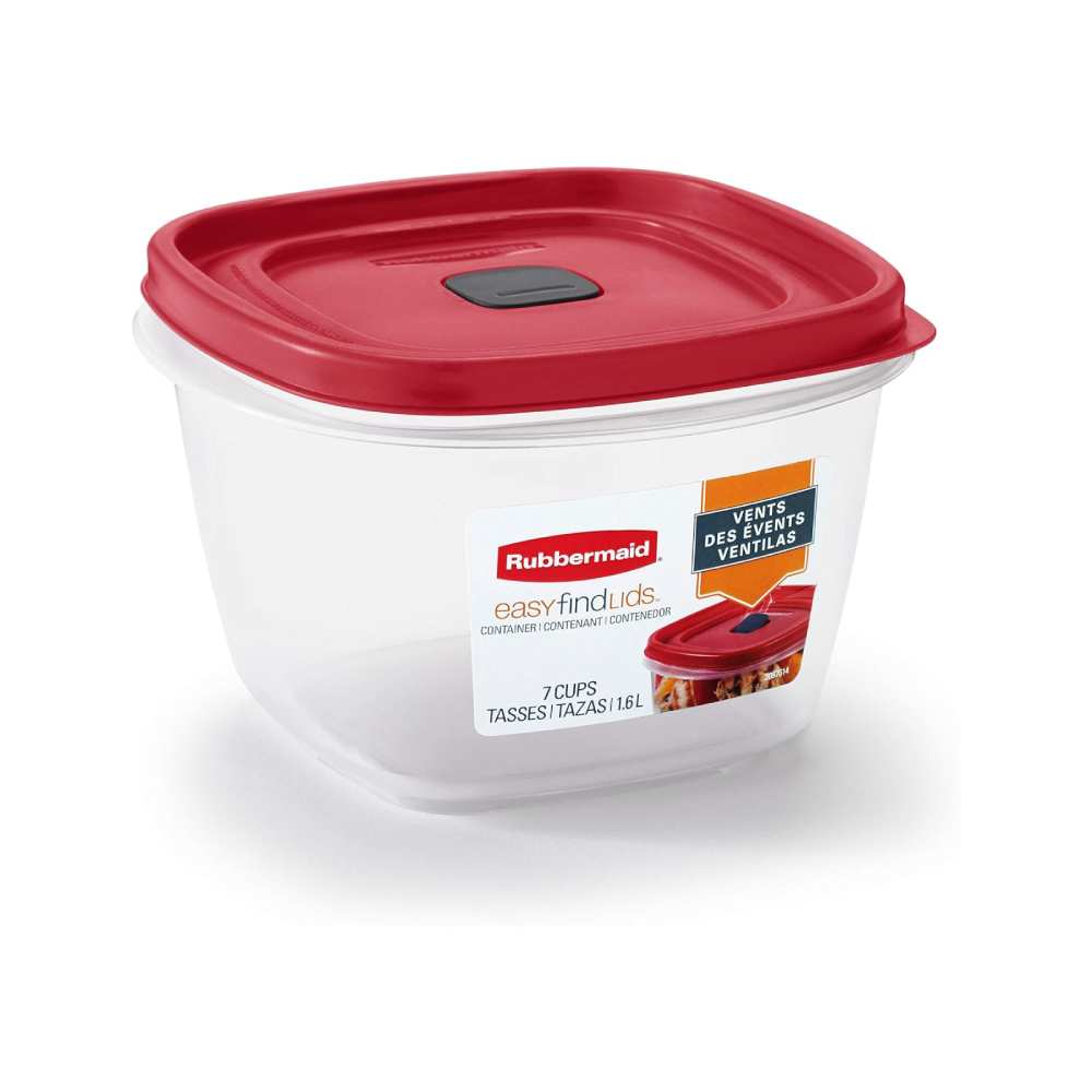 Rubbermaid - Easy Find Vented Lid 7-Cup Food Storage Container - 3 Pack