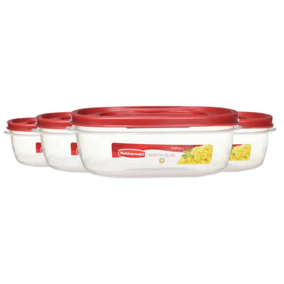 Rubbermaid - Easy Find Lid Square 9-Cup Food Storage Container and Lid - 4 Pack | Rubbermaid - member5%