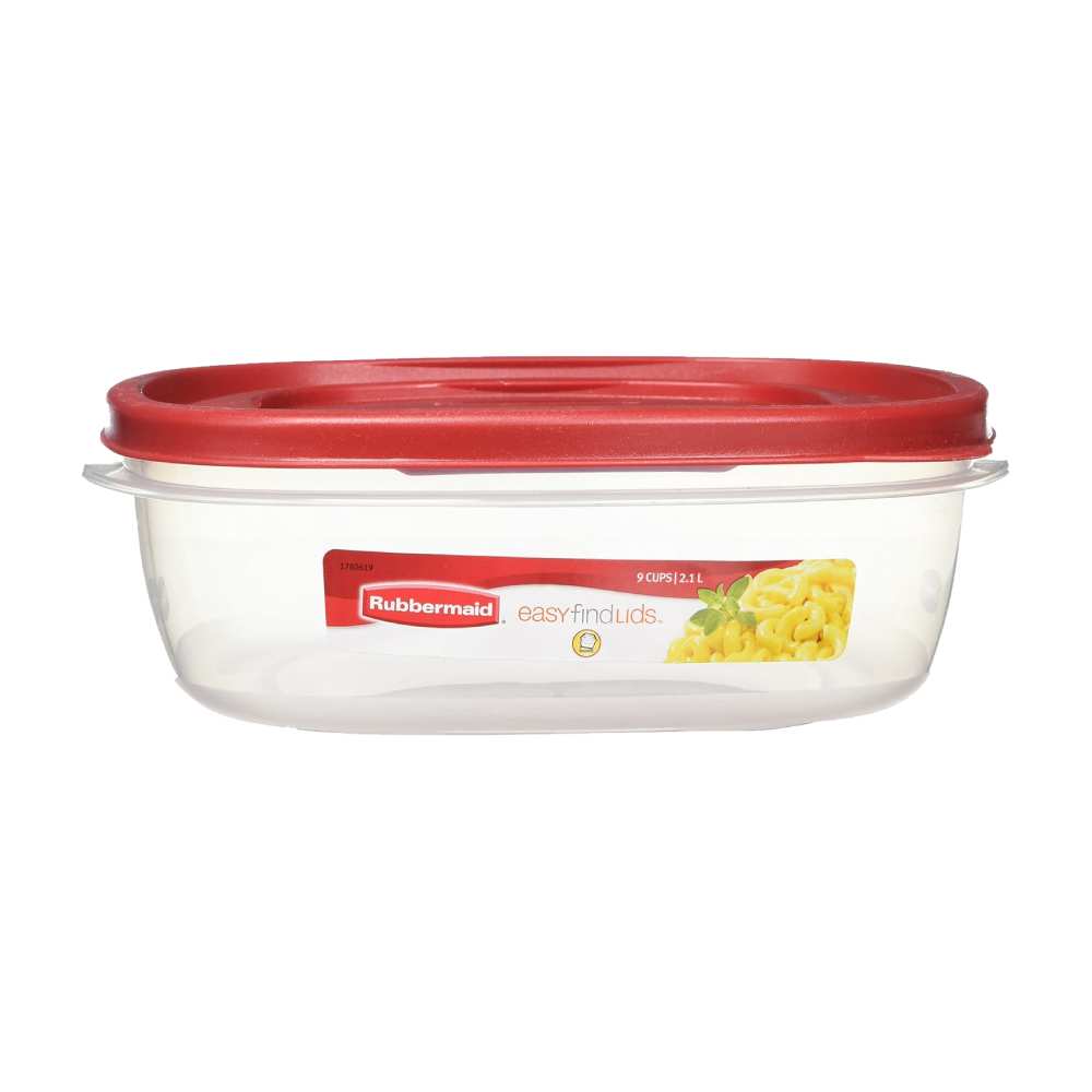 Rubbermaid - Easy Find Lid Square 9-Cup Food Storage Container and Lid - 4 Pack