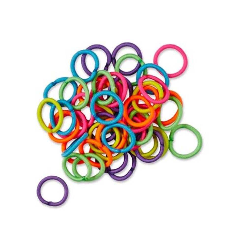 Scunci - With Love No Damage Elastic Hair Bands 2mm, Assorted - 48 Pack