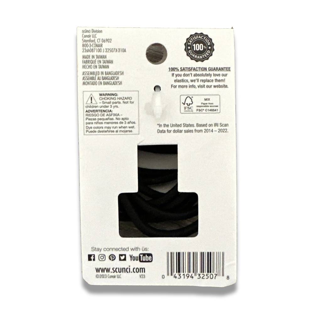 Scunci - Nylon Elastics All Hairbands, 10 Ct - 48 Pack