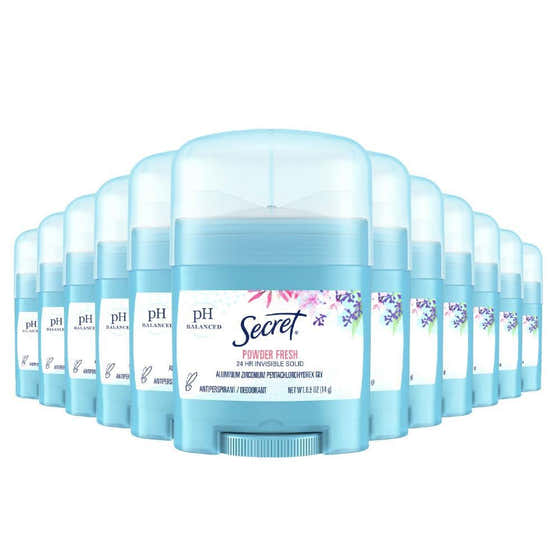 Secret - Invisible Solid Anti-Perspirant & Deodorant, Powder Fresh  0.50 Oz  - 24 Pack - Travel Size | Secret - Travel...
