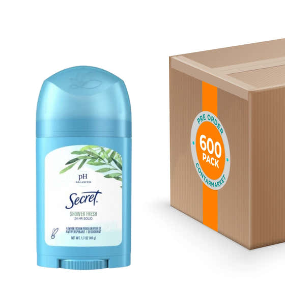 Secret - Antiperspirant & Deodorant Solid Stick, Shower Fresh, 1.7 Oz - 600 Pack | Secret - member5%