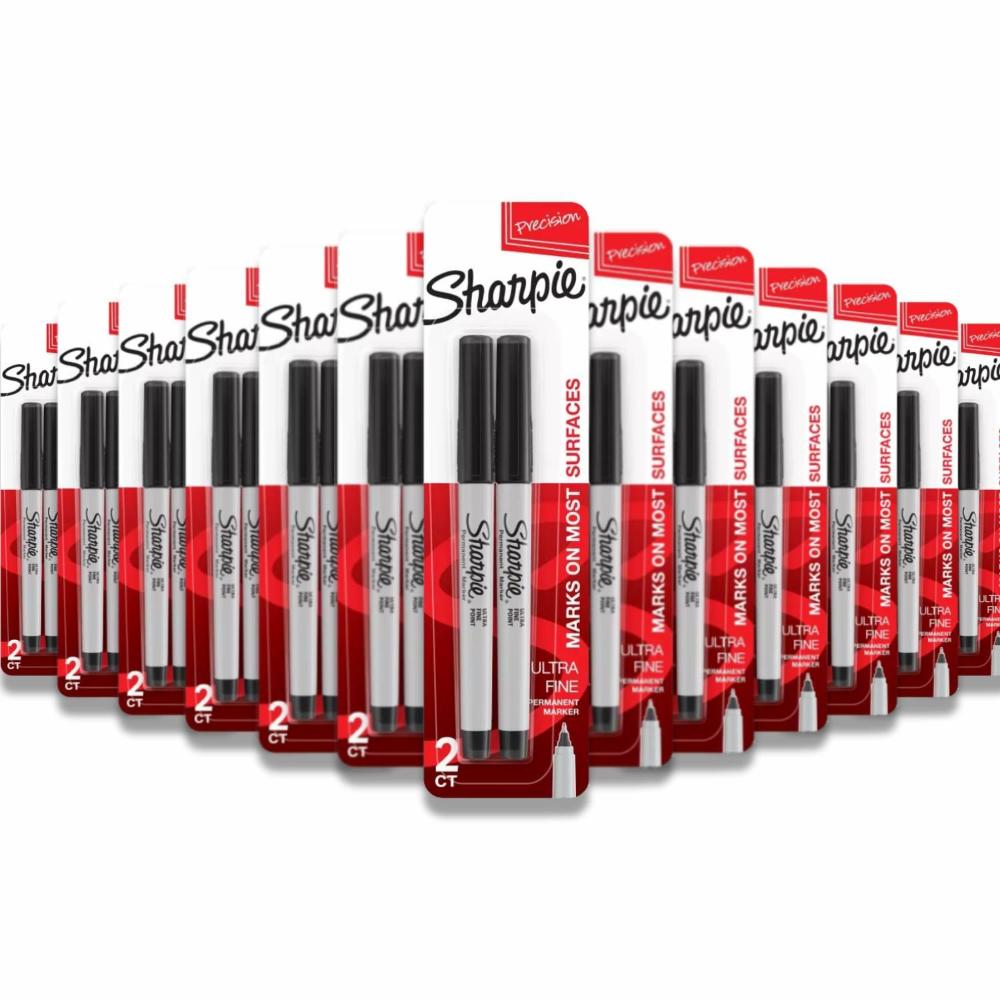 Sharpie - Permanent Markers Ultra Fine Tip Black - Pack of Two - 288 Pack