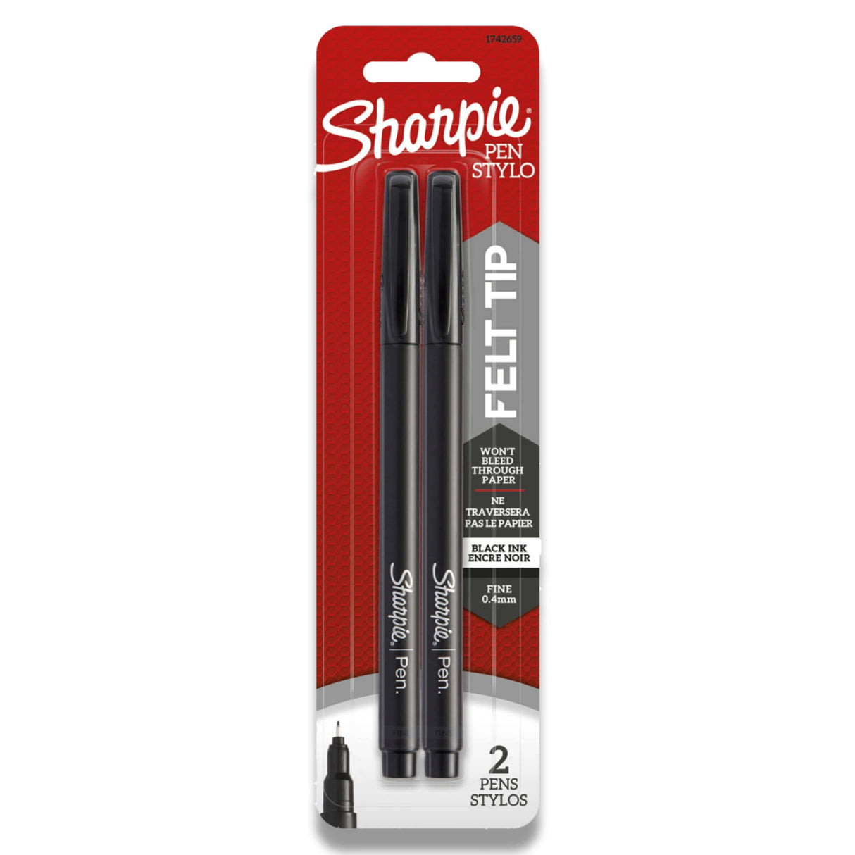 Sharpie -Pen Fine Point Stick Pens 2pk Black Ink - 48 Pack