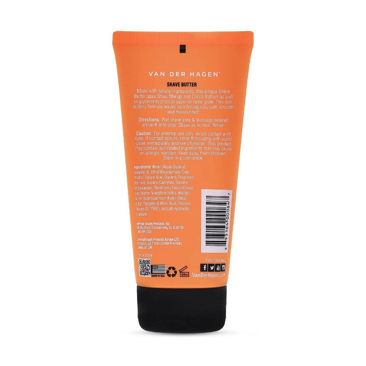 Van Der Hagen Shave Butter - 6 oz ea - 12 Pack