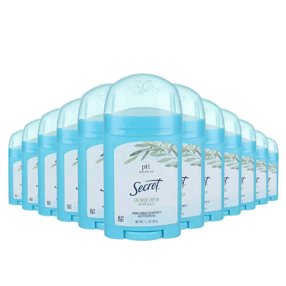 Secret - Antiperspirant & Deodorant Solid Stick, Shower Fresh, 1.7 Oz,  12 Pack - Travel Size | Secret - Travel Wholesale