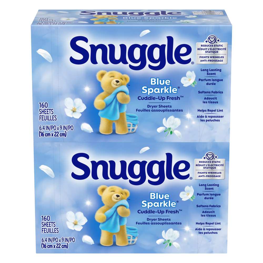 Snuggle - Fabric Softener Dryer Sheets, Blue Sparkle - 320 Count