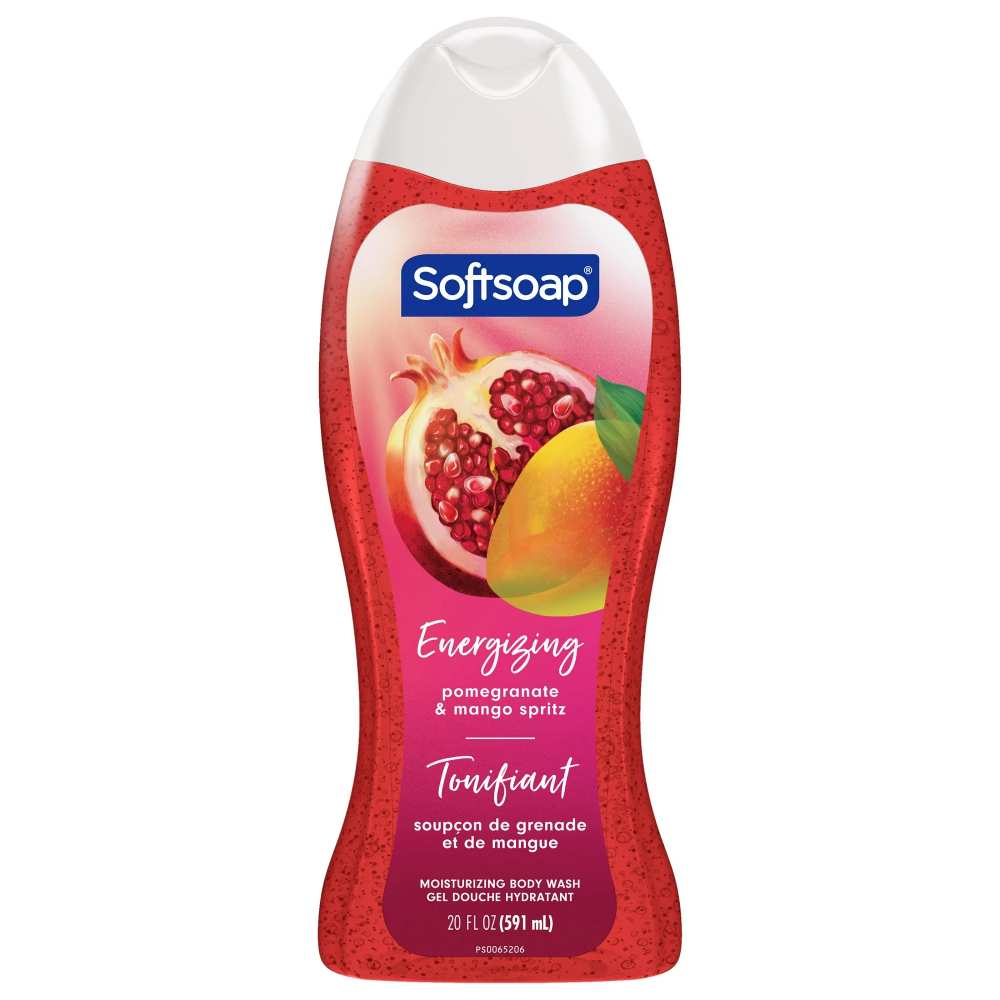 Softsoap - Body Wash, Moisturizing Pomegranate and Mango Spritz Scent - 20 Oz - 4 Pack