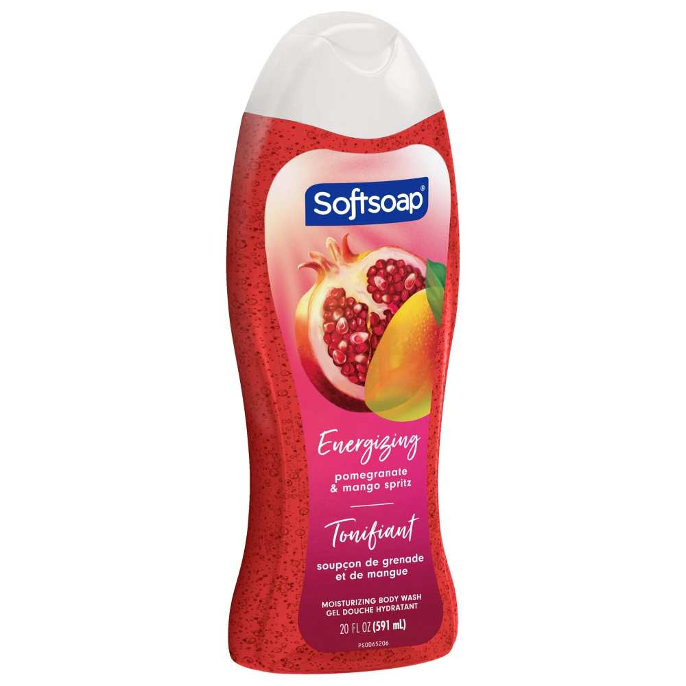 Softsoap - Body Wash, Moisturizing Pomegranate and Mango Spritz Scent - 20 Oz - 4 Pack