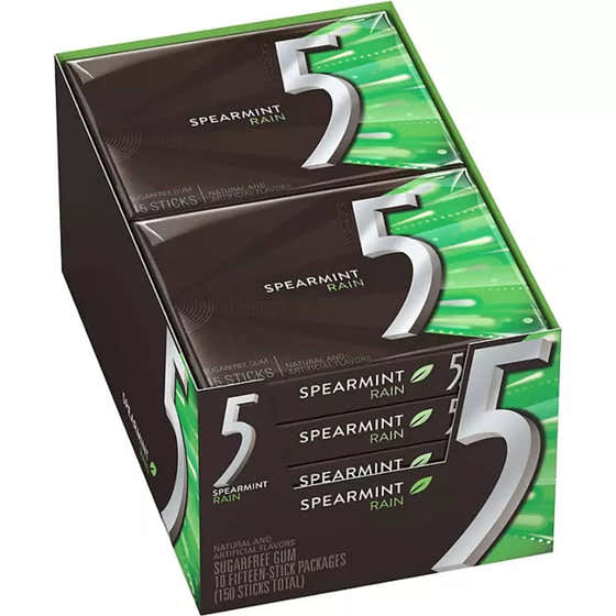 Wrigley's 5 Gum - Spearmint Rain Sugar Free Chewing Gum - 10 Fifteen Stick Packages | Wrigley's - Products