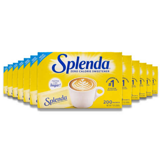 Splenda - Zero Calorie Sweetener, Single-Serve Packets - 200 Ct - 12 Pack | Splenda - Grocery Wholesale