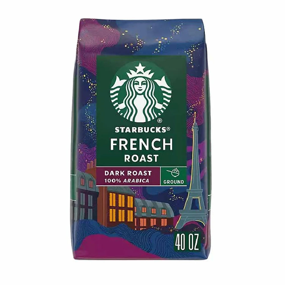 Starbucks - Dark French Roast Ground Coffee - 40 Oz - 6 Pack