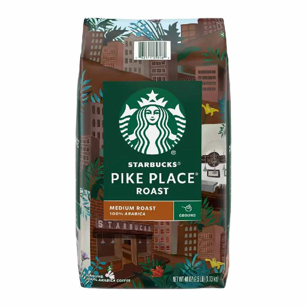 Starbucks - Pike Place Medium Roast Ground Coffee - 40 Oz - 6 Pack