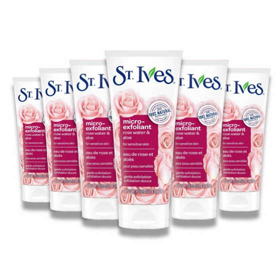 St. Ives Gentle Smoothing Rosewater and Aloe Vera Facial Scrub - 6 Oz - 6 Pack | St Ives - member5%