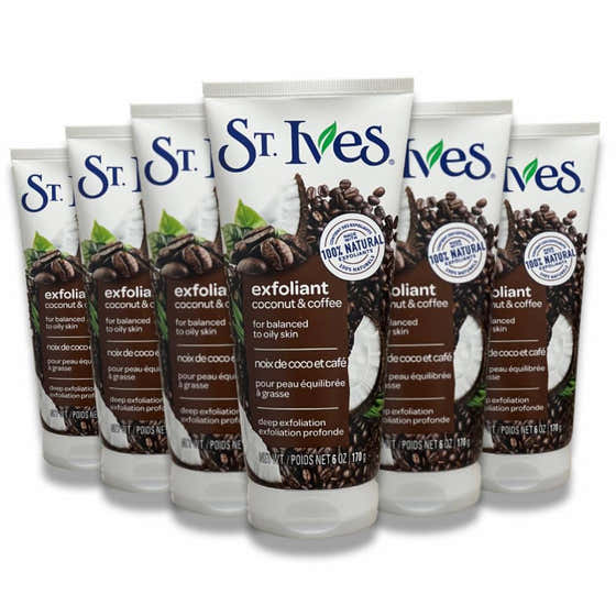St. Ives Energizing Coconut & Coffee Face Scrub - 6 Oz - 6 Pack | St Ives - member5%