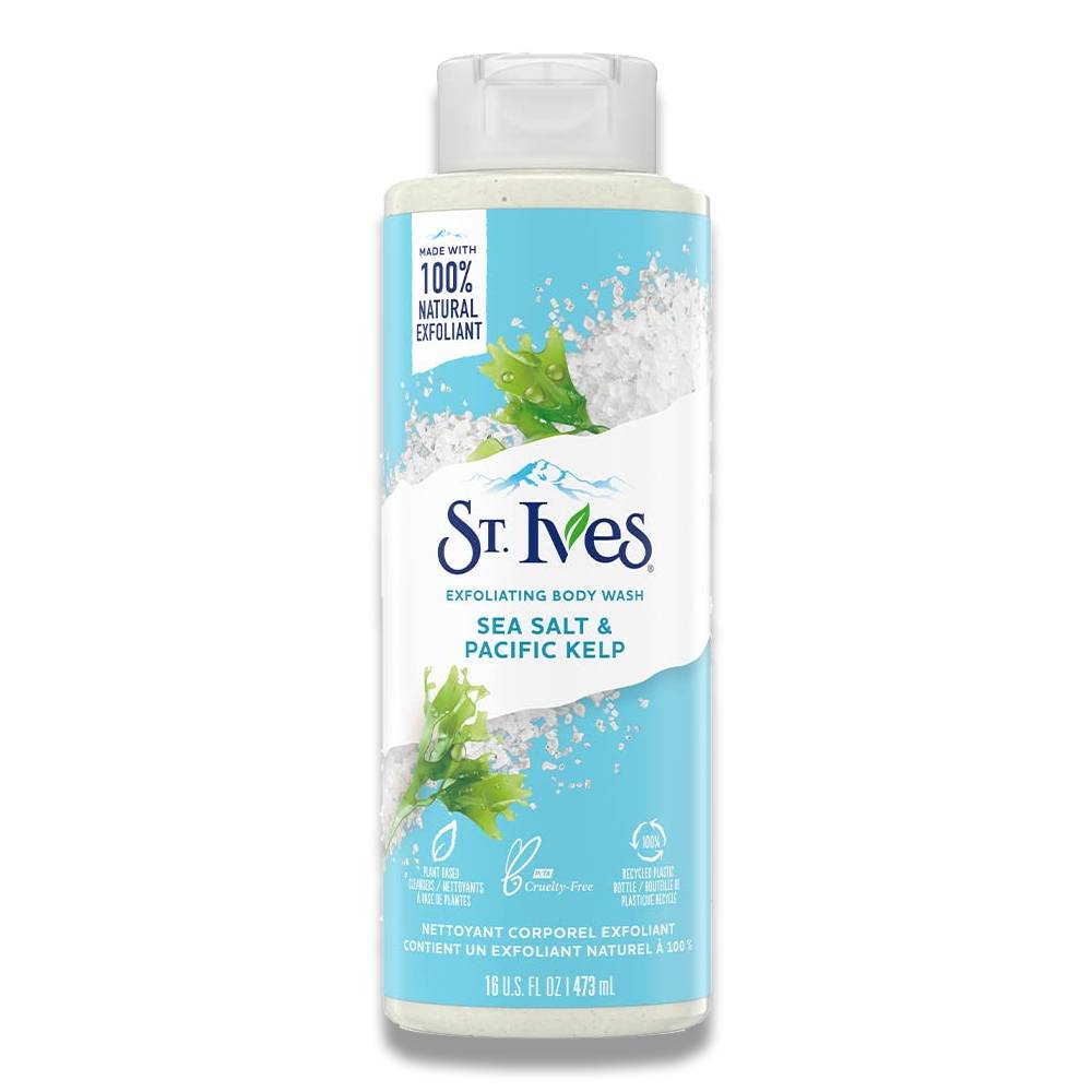 St. Ives - Sea Salt & Pacific Kelp Exfoliating Body Wash - 16 Oz - 4 Pack
