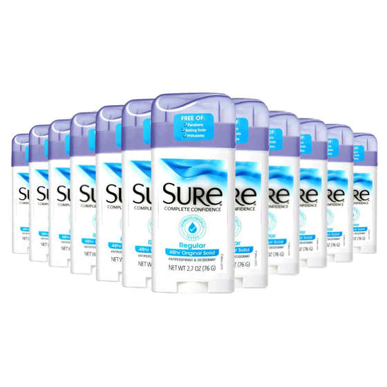 Sure - Regular Original Solid Anti-Perspirant Deodorant - 2.7 Oz - 12 Pack | Sure - member5%