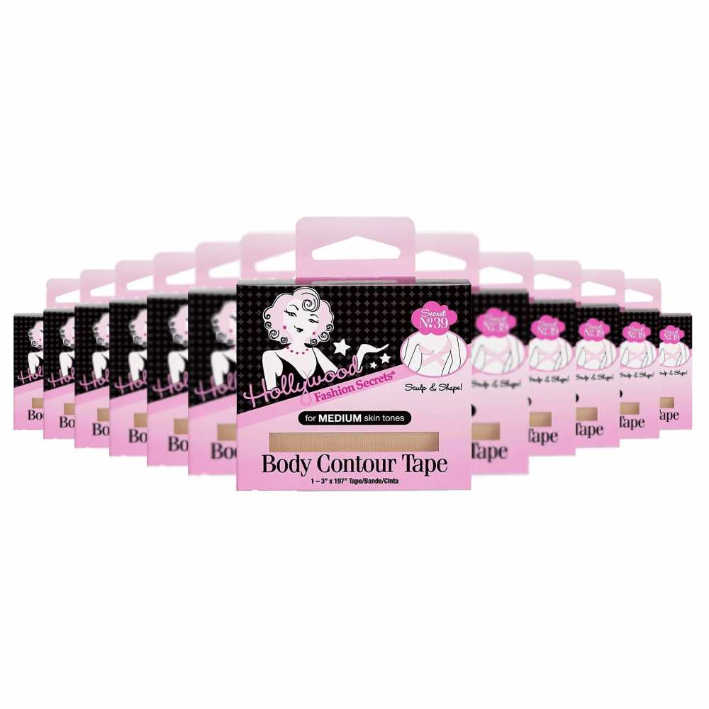 Hollywood Fashion Secrets - Body Contour Tape Light - 1 Ct Each - 12 Pack