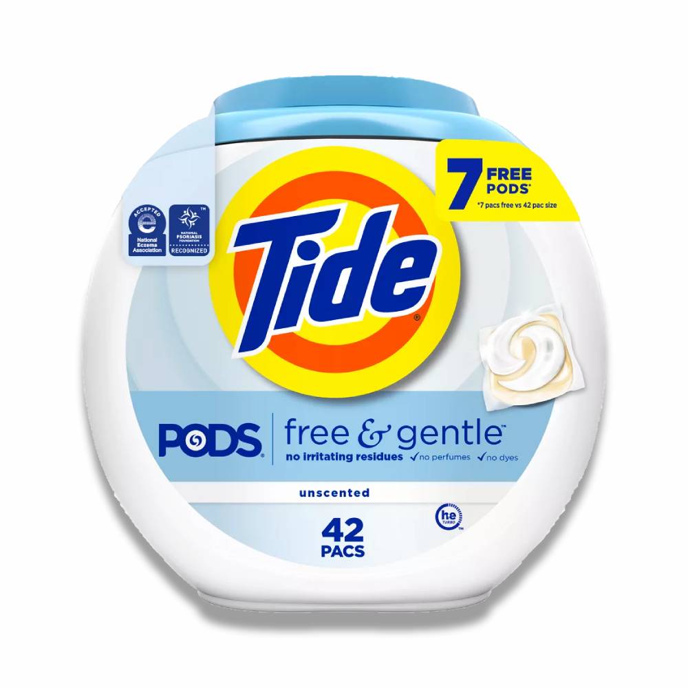 Tide - Pods Free & Gentle HE Laundry Detergent Pacs - 42 Ct - 39 Oz - 4 Pack