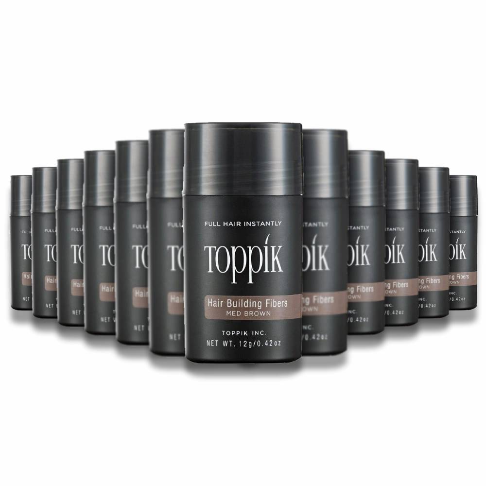 Toppik - Hair Building Medium Brown Fibers 0.42 Oz - 12 Pack
